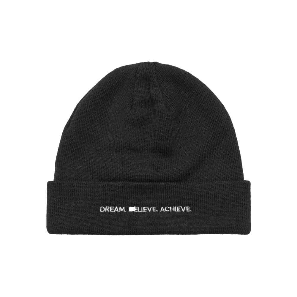 Mister Tee - Dream Believe Achieve Heavy Knit Beanie - Black